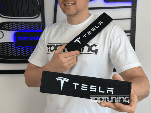 Накладки (чехлы) для ремня безопасности Tesla тюнинг фото