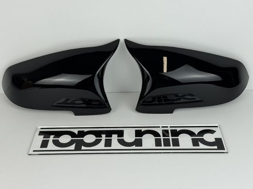 Накладки зеркал BMW F10 / F11 / F18,F07,F06,F12,F13,F01, F02 черный глянец (14-16 г.в.) тюнинг фото