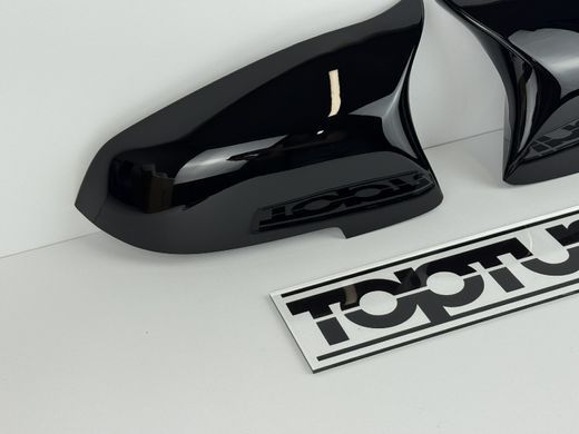 Накладки зеркал BMW F10 / F11 / F18,F07,F06,F12,F13,F01, F02 черный глянец (14-16 г.в.) тюнинг фото