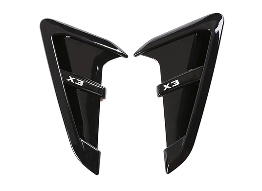 Накладки на крылья-жабры BMW X3 G01 черные тюнинг фото